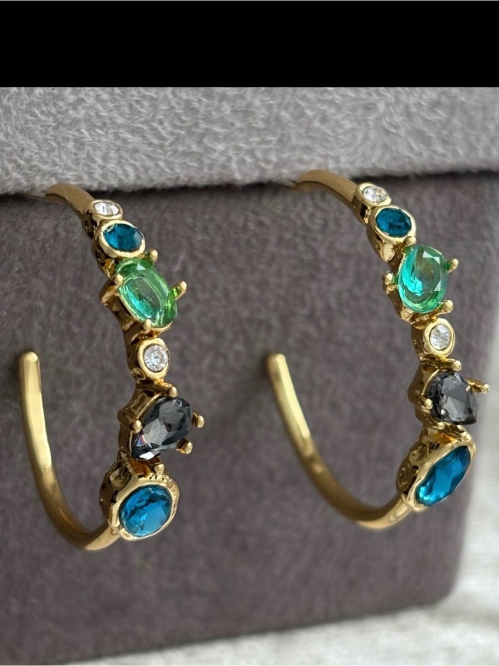 ALEXIS BITTAR .• Asterales Cluster Nano gems Hoop Earrings